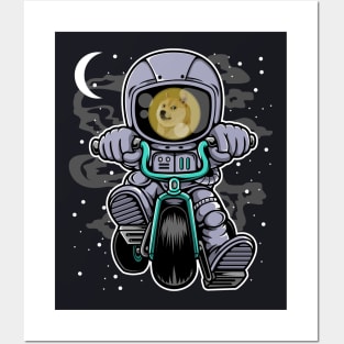 Astronaut Dogecoin DOGE Coin To The Moon Crypto Token Cryptocurrency Wallet Birthday Gift For Men Women Kids Posters and Art